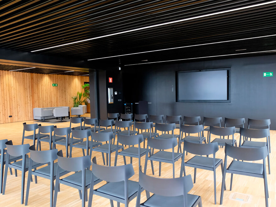 Audio-visuals integrated into training areas